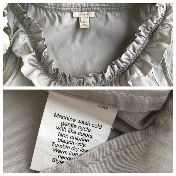 J. Crew Cotton Ruffle Tank - Stone Size- 6 - Picture 8 of 8